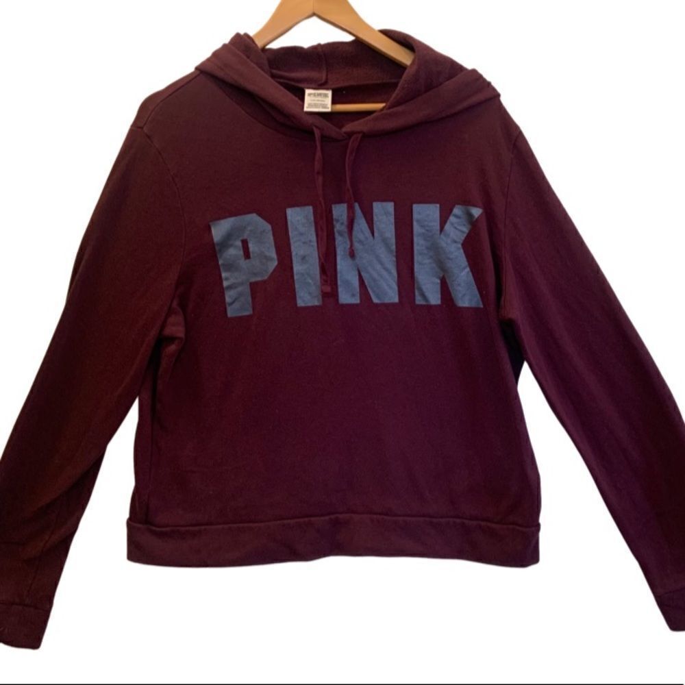 Victoria's Secret Pink brand Burgundy Hoodie Size Large